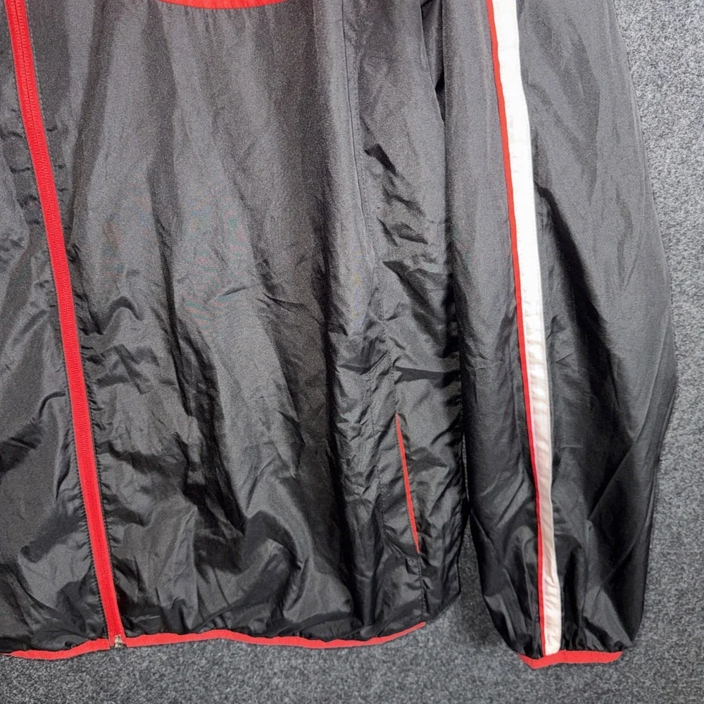 Manchester United FC Windbreaker Jacket Size XL Red Black Style Soccer Vintage